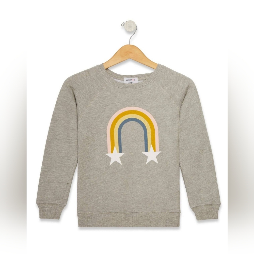 Wildfox Kids - Littlefox Rainbow Stars Sommers Sweater Heather, Size XL, NWT